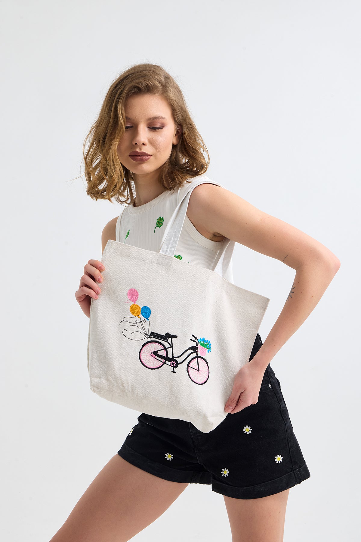 Bripurga – Canvas Tas met Fietsprint