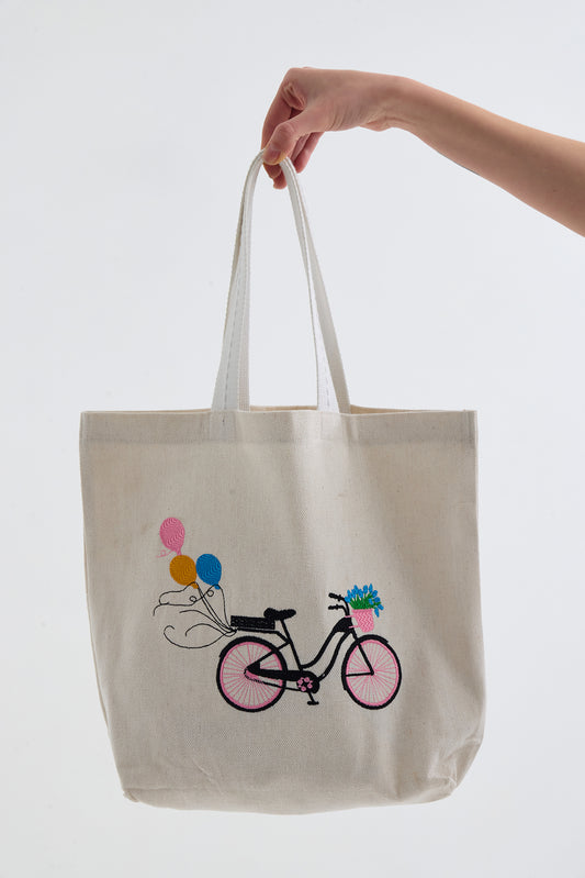 Bripurga – Canvas Tas met Fietsprint