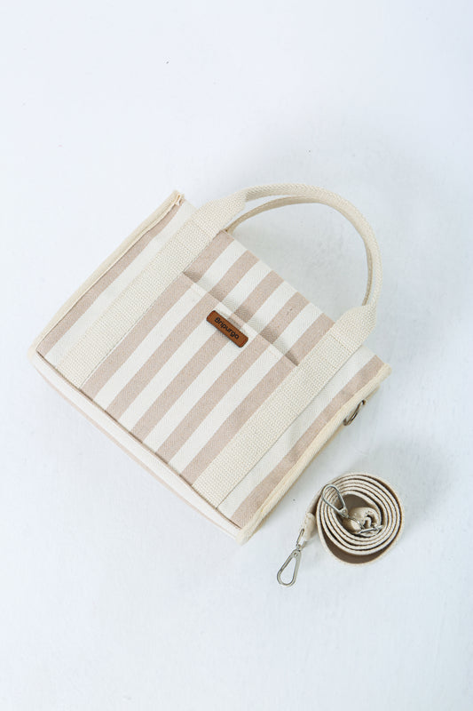 Bripurga – Stijlvolle Gestreepte Canvas Tas Collectie