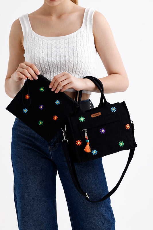 ✨ Bripurga – Veelgekleurde, Stijlvolle Canvas Tassen Set met Print